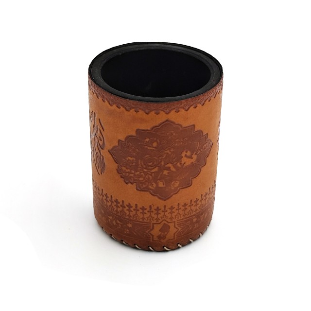 جا قلمی لیوانی طرح چرم