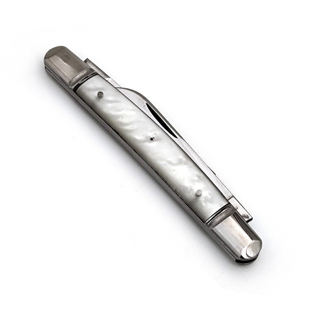 قلمتراش دو تیغه کتابت تراش 9.5   سانتیمتر دسته صدف دریایی / احمد اسدالله نیا