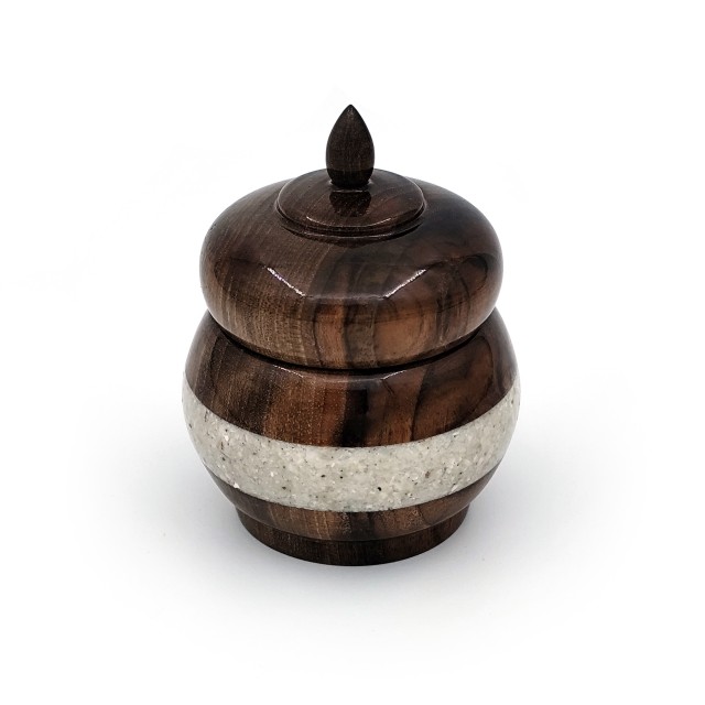 دوات نفیس چوب گردو خاتم و  صدف  (پر پن) کد 1-8822