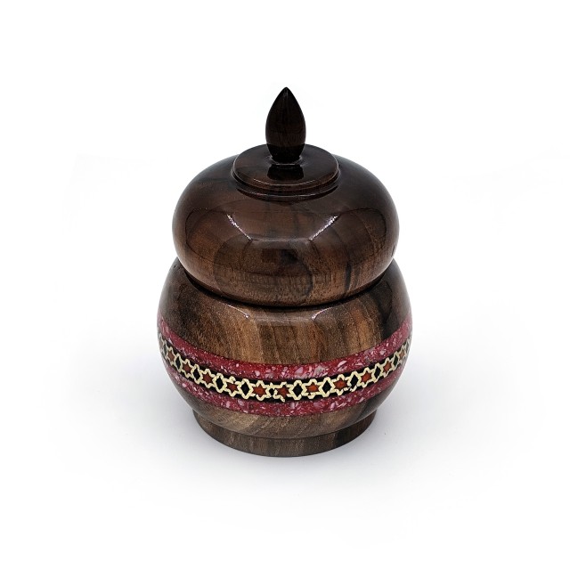 دوات نفیس چوب گردو خاتم  (پر پن) کد 1-10308
