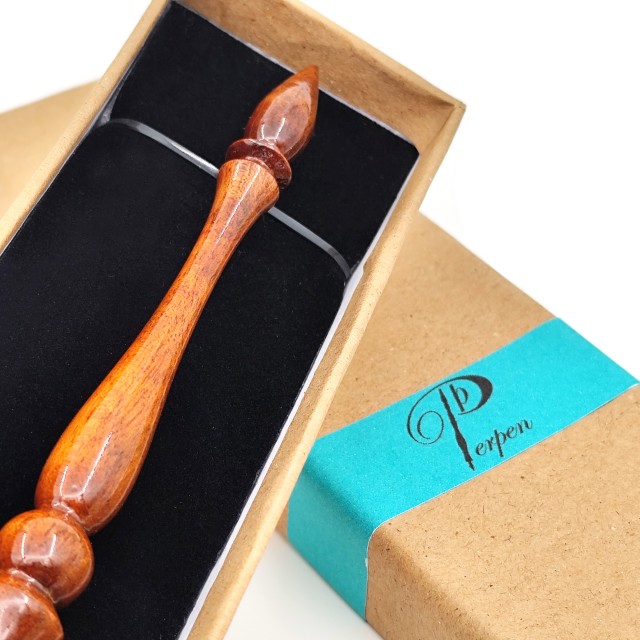 دسته قلم فلزی نفیس چوب گردو (پر پن) کد 10246