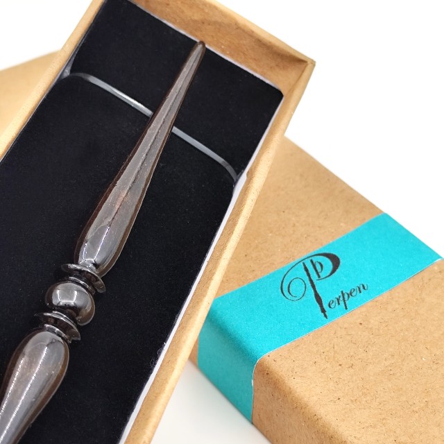 دسته قلم فلزی نفیس چوب گردو (پر پن) کد 10246