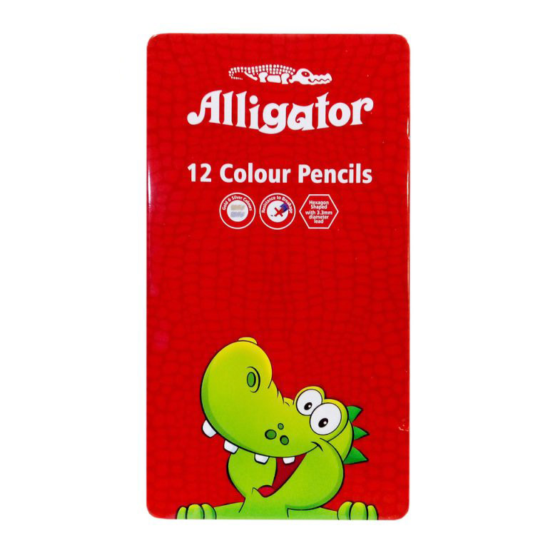 مداد رنگی 12 رنگ جعبه فلزی الیگیتور