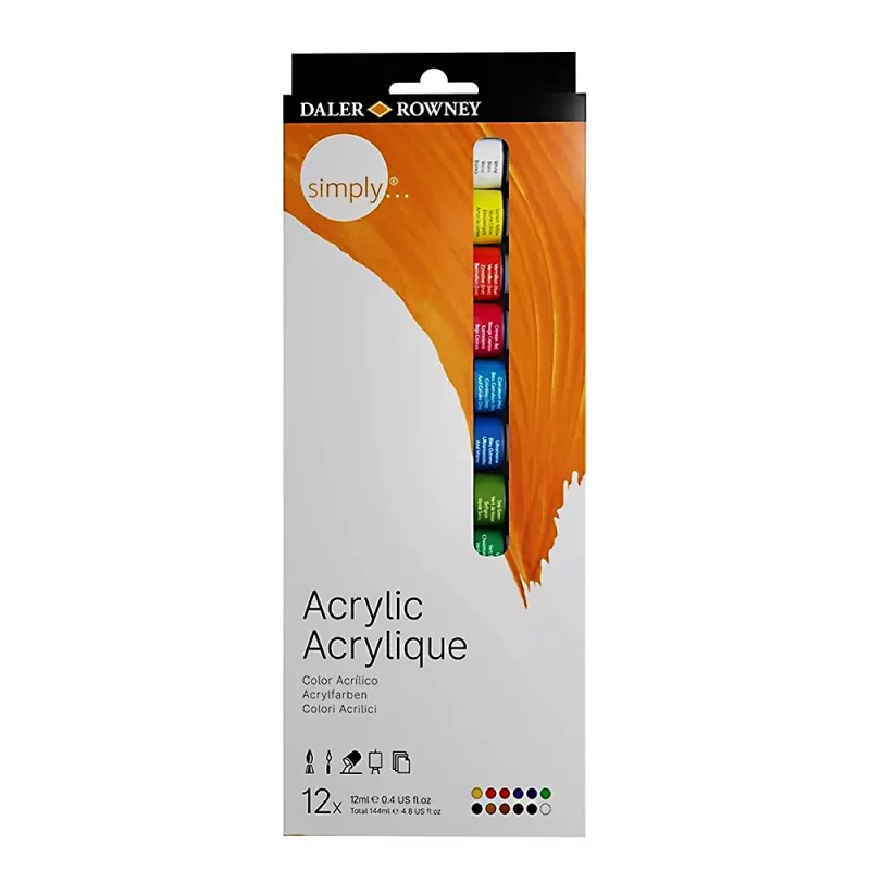 رنگ‌ اکرولیک۱۲ رنگ برند دالر رونی