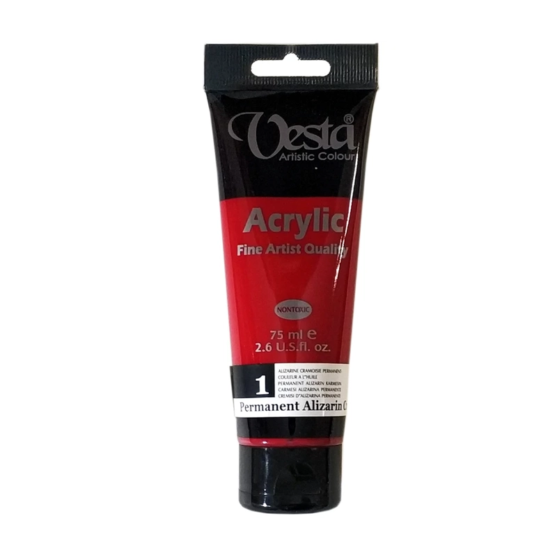 رنگ اکریلیک حجم 75 میلی لیتر کد 1