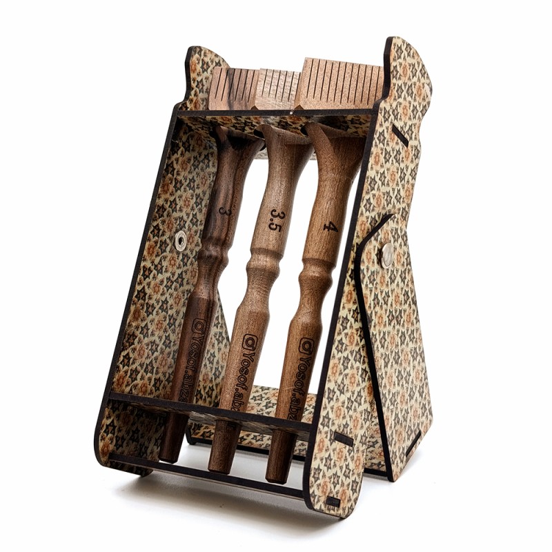 ست قلم پارویی یک تکه 3 عددی (بزرگ) همراه با استند