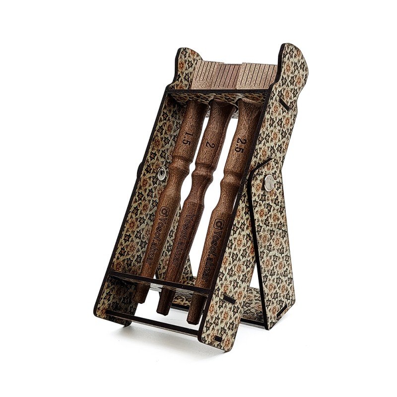 ست قلم پارویی یک تکه 3 عددی (کوچک) همراه با استند