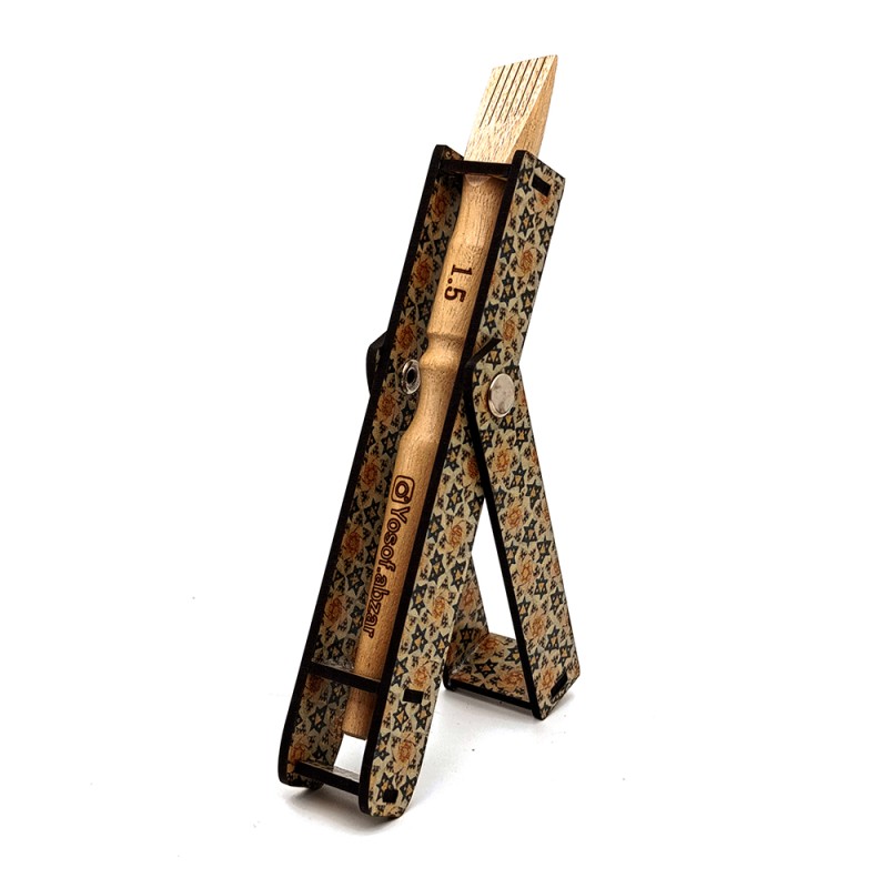 ست قلم پارویی یک تکه 1.5 سانت همراه با استند