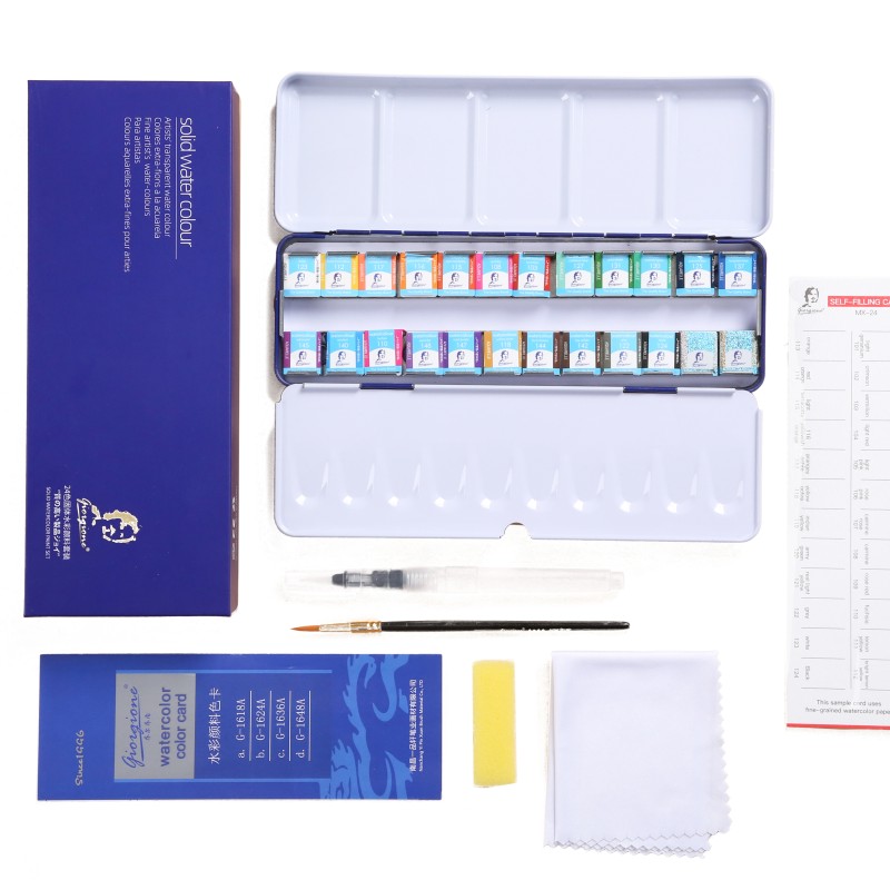 آبرنگ 24 رنگ حرفه ای جورجینا