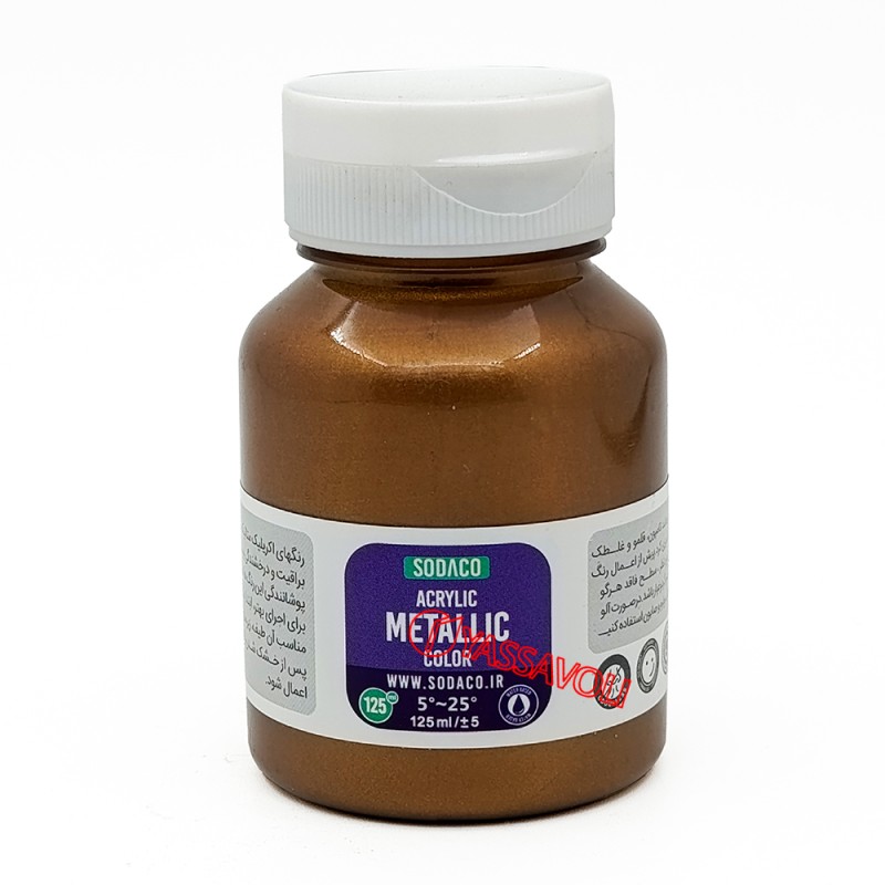 رنگ اکریلیک متالیک 125 میل طلایی انتیک برند سوداکو کد 02283