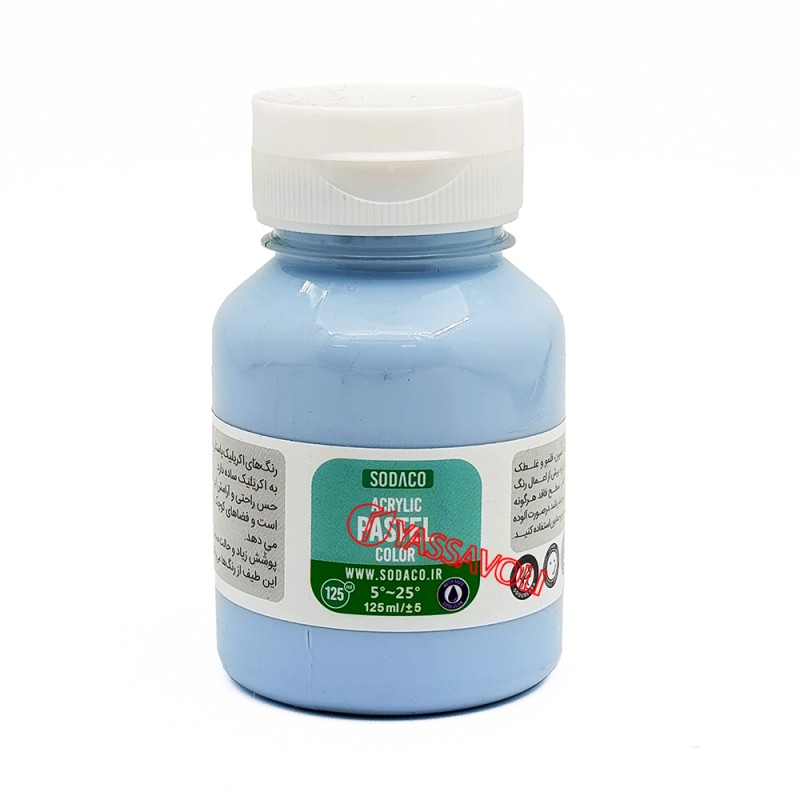 رنگ اکریلیک پاستلی 125 میل آبی پودر برند سوداکو کد 02767