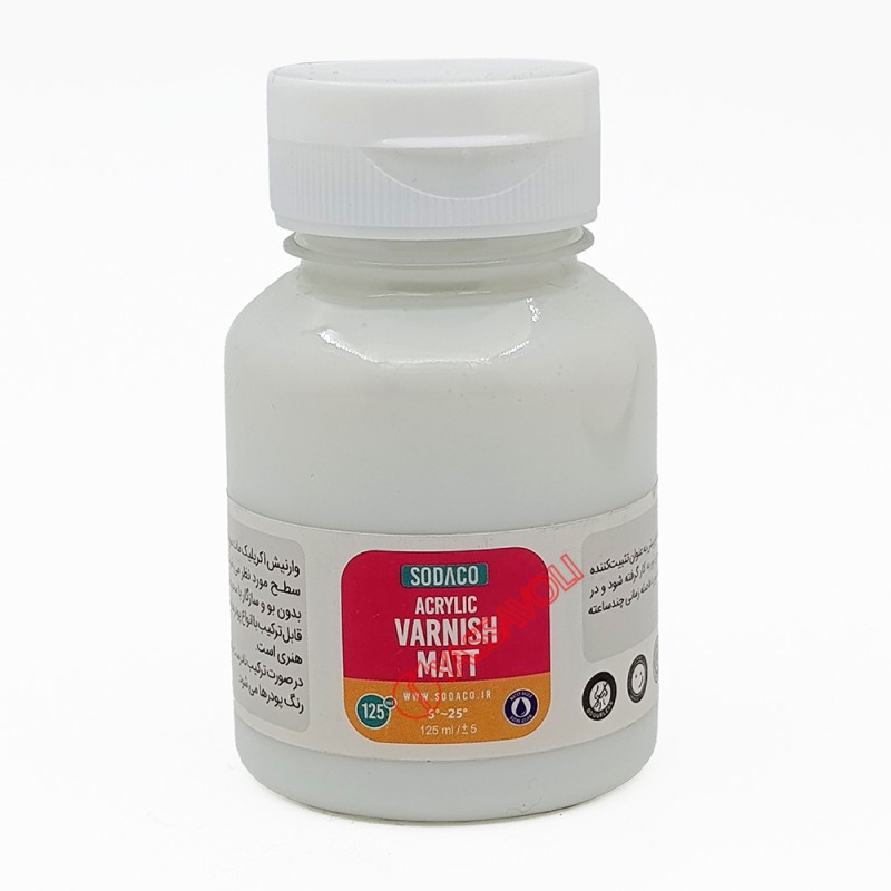 وارنیش 125 میل اکریلیک مات برند سوداکو کد 02615