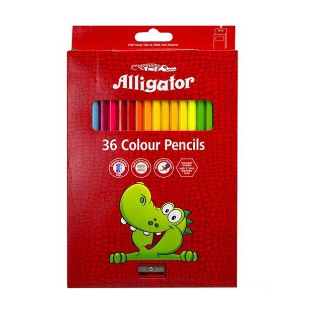 مداد رنگی جعبه ای 36 رنگ الیگیتور