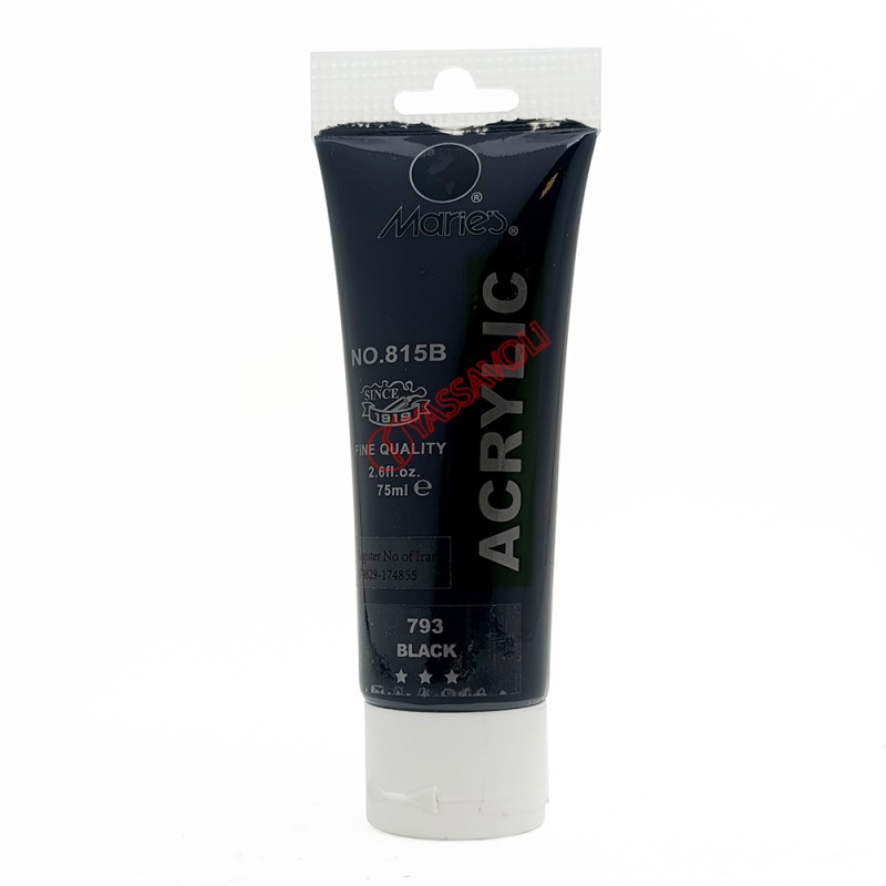رنگ اکریلیک 75 میل برند ماریس کد 793 BLACK
