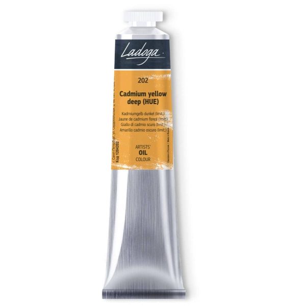 رنگ روغن 46 میل برند لادوگا (سنت پترزبورگ) - کد 202 - Cadmium Yellow Deep