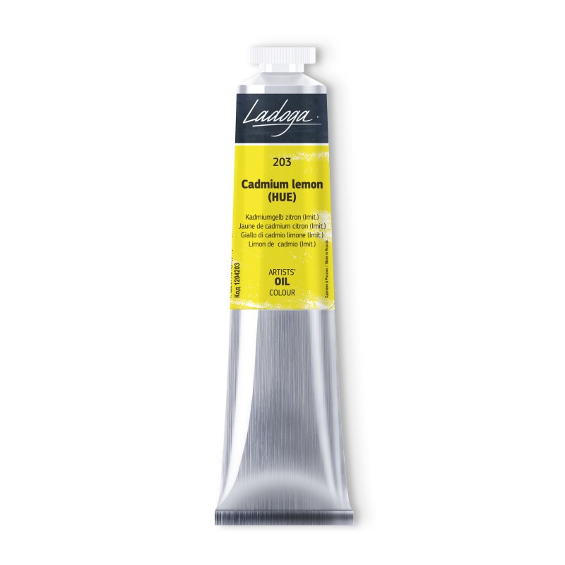 رنگ روغن 46 میل برند لادوگا (سنت پترزبورگ) - کد  203 - Cadmium Lemon