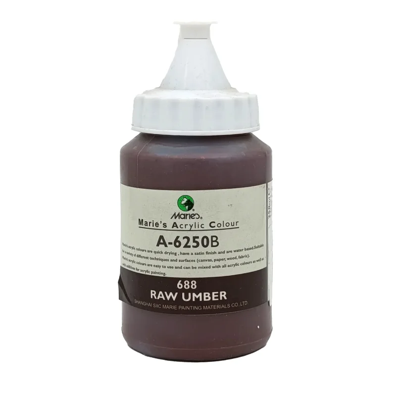 رنگ اکریلیک 250 میل برند ماریس کد 688 Raw Umber