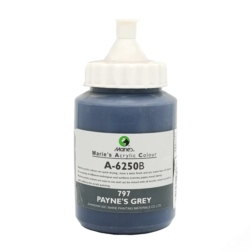 رنگ اکریلیک 250 میل برند ماریس کد 797 Paynes grey