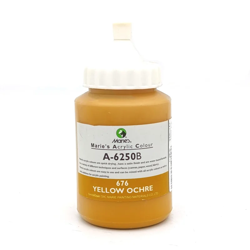 رنگ اکریلیک 250 میل برند ماریس کد 676 Yellow Ochre