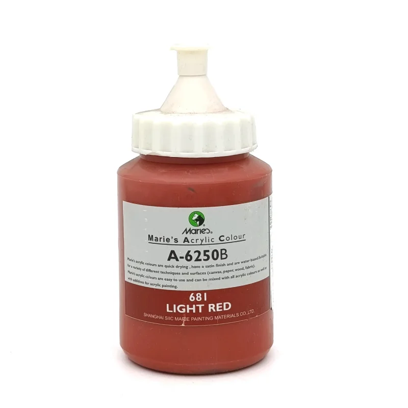 رنگ اکریلیک 250 میل برند ماریس کد 681 Light red