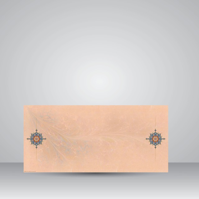 کاغذ ابر و باد تذهیب دار کد 923، سایز 70*33 cm (بسته 10 عددی)