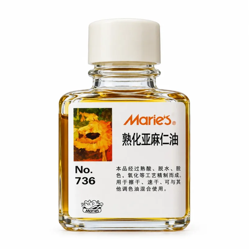 روغن بزرک 75 میل برند ماریس (drying linseed oil) مدل NO.736