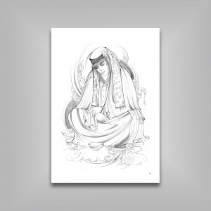 مرغ باغ ملکوت 1 (مجموعه 112 طرح به شیوه نگارگری)