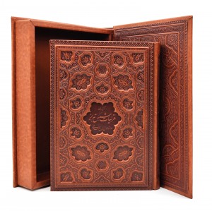 دیوان شمس تبریزی نشر گویا (رحلی، گلاسه، طرح چرم، با جعبه)