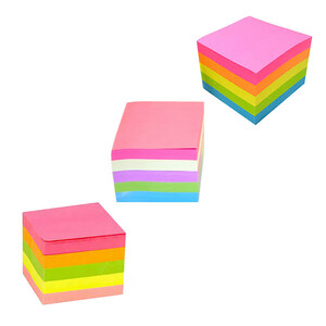 کاغذ یادداشت چسب دار مدل رنگی بدون خط سایز 5x5 سانتی متر 400تایی