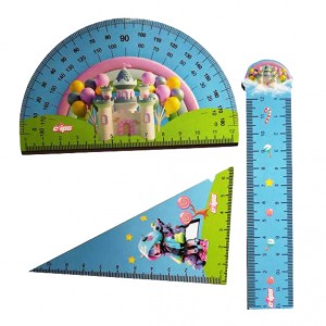 ست خط کش نقاله گونیا مدل قلعه بادکنکی