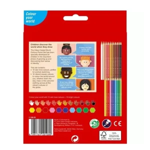 مداد رنگی 22 رنگ فابرکاستل طیف پوست