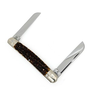 قلمتراش دو تیغه دسته شاخ گوزن 13 سانتیمتر / استاد جواد توسلی