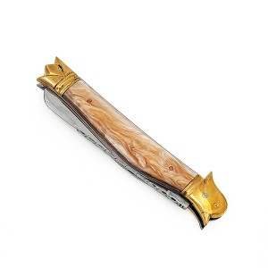 قلمتراش یک تیغه دسته صدف آلمانی سر مرغی 14سانتیمتر / استاد جواد توسلی