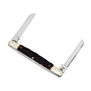 قلمتراش دو تیغه دسته شاخ (کتابت تراش) 10سانتیمتر / استاد احمد اسدنیا