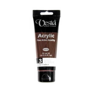 رنگ اکریلیک حجم 75 میلی لیتر کد 3