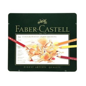 مداد رنگی 24 رنگ  مدل پلی کروموس جعبه فلزی فابر کاستل