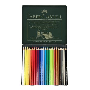 مداد رنگی 24 رنگ  مدل پلی کروموس جعبه فلزی فابر کاستل