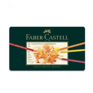 مداد رنگی 36 رنگ  مدل پلی کروموس جعبه فلزی فابر کاستل