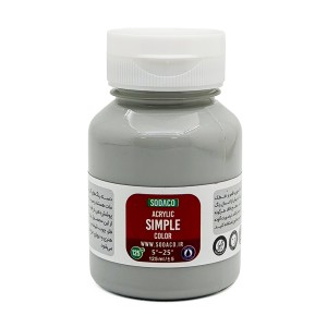 رنگ اکریلیک ساده 125 میل طوسی برند سوداکو کد02395