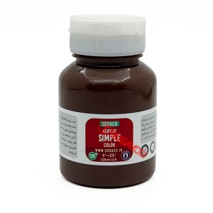 رنگ اکریلیک ساده 125 میل قهوه ای روشن برند سوداکو کد 02302