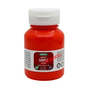 رنگ اکریلیک ساده  125 میل نارنجی برند سوداکو کد 02304