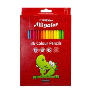 مداد رنگی جعبه ای 36 رنگ الیگیتور