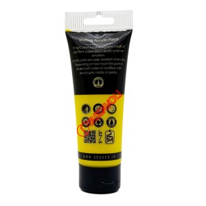 رنگ اکریلیک تیوپ ساده 75 میل لیمویی برند سوداکو کد 08307