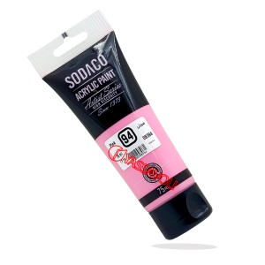 رنگ اکریلیک تیوپ ساده 75 میل صورتی برند سوداکو کد 08394