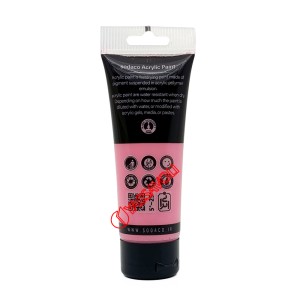 رنگ اکریلیک تیوپ ساده 75 میل صورتی برند سوداکو کد 08394