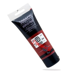 رنگ اکریلیک تیوپ ساده 75 میل زرشکی برند سوداکو کد 08301