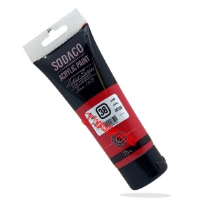 رنگ اکریلیک تیوپ ساده 75 میل قرمز روشن برند سوداکو کد 08338