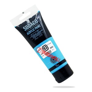 رنگ اکریلیک تیوپ ساده 75 میل فیروزه ای برند سوداکو کد 08393