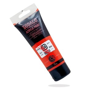 رنگ اکریلیک تیوپ ساده 75 میل نارنجی برند سوداکو کد 08304