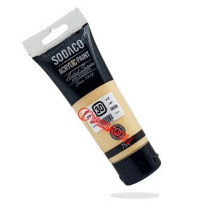 رنگ اکریلیک تیوپ ساده 75 میل کرم ناپل برند سوداکو کد 08330